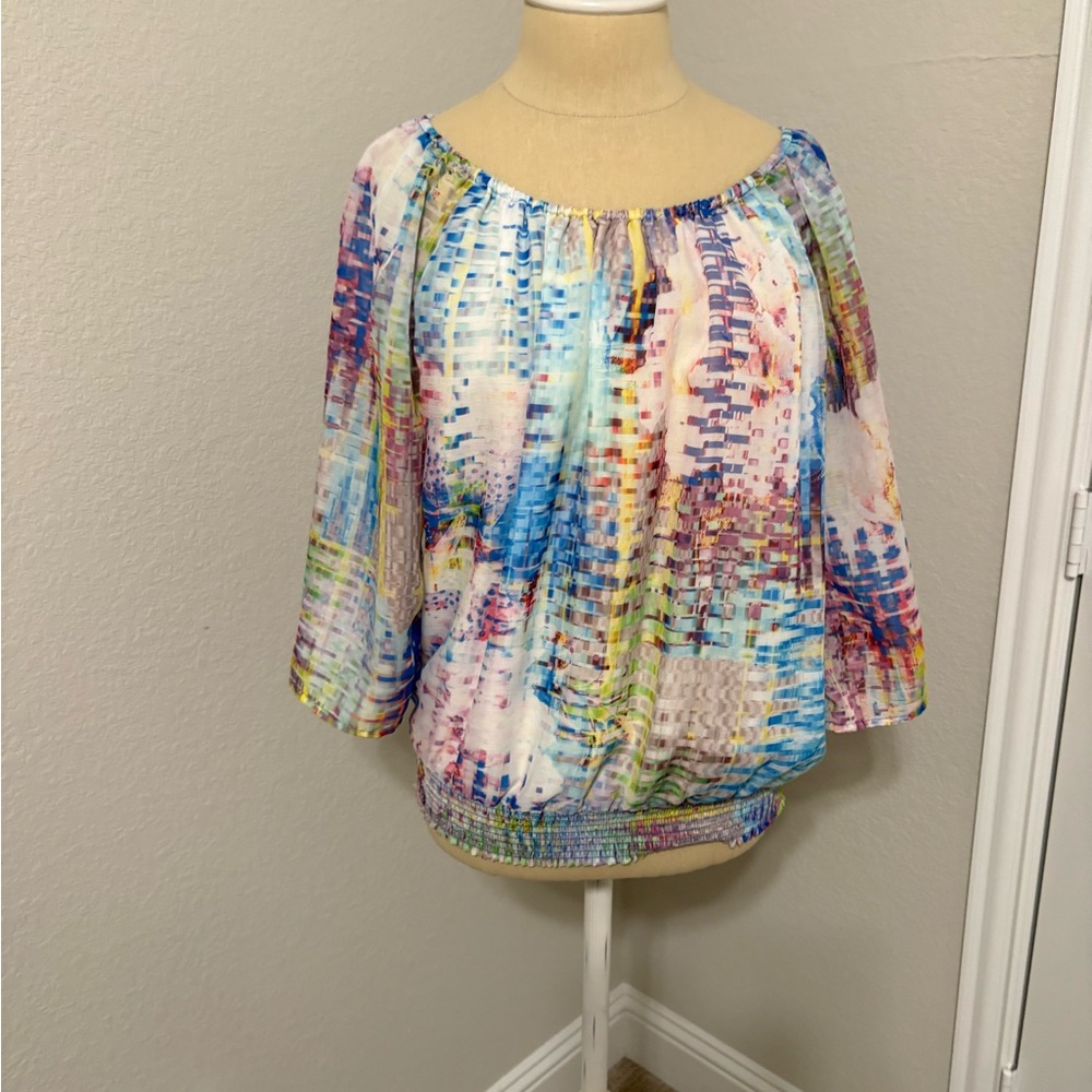 Etcetera Multicolor Abstract Blouse - image 1